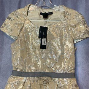 Marc Jacobs Gold Floral Brocade Top NWT